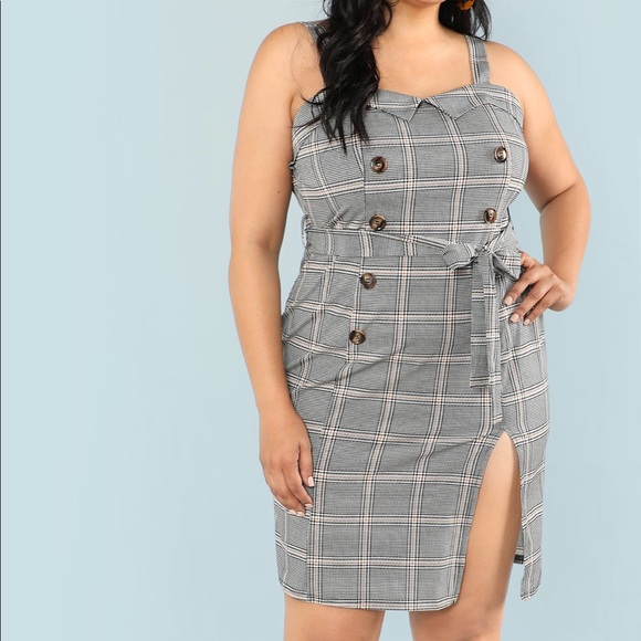 5🌟1X-2X•NEW•Paige Plaid Vintage Style Belted Dress NWT - Picture 4 of 14